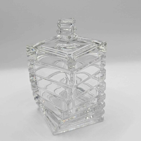 Rosenthal Studio Line Turnus Crystal Stacked Squares Twisted Box With Lid - Picture 1 of 10